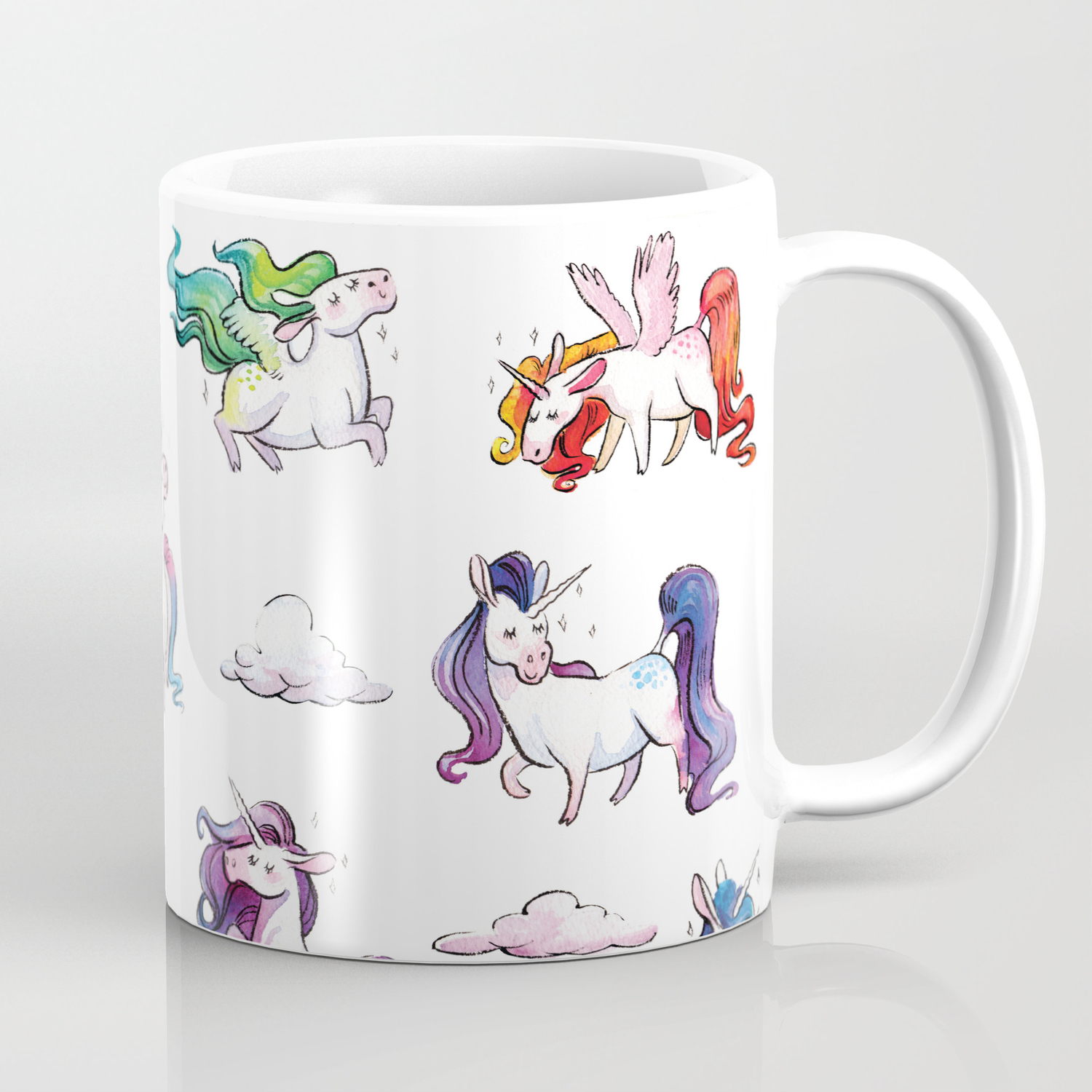 Chubby Unicorns Coffee Mug By Ladyfawn Society6