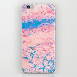 Pink marble art iPhone Skin