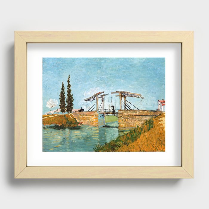 Vincent van Gogh - Langlois Bridge at Arles Recessed Framed Print