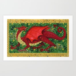  Y Ddraig Goch - The Red Dragon Art Print