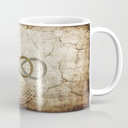 Double Infinity Silver Gold antique Coffee Mug | Other, Silver, Gold, Grunge, Lemniscate, Cracks, Abstract, Flower, Illustration, Digital 