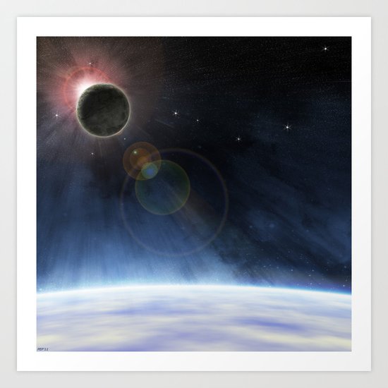 Outer Atmosphere of The Planet Earth Art Print