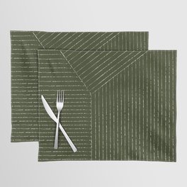 Lines (Olive Green) Placemat