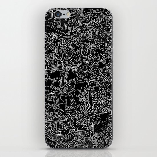 White/Black #1 iPhone & iPod Skin
