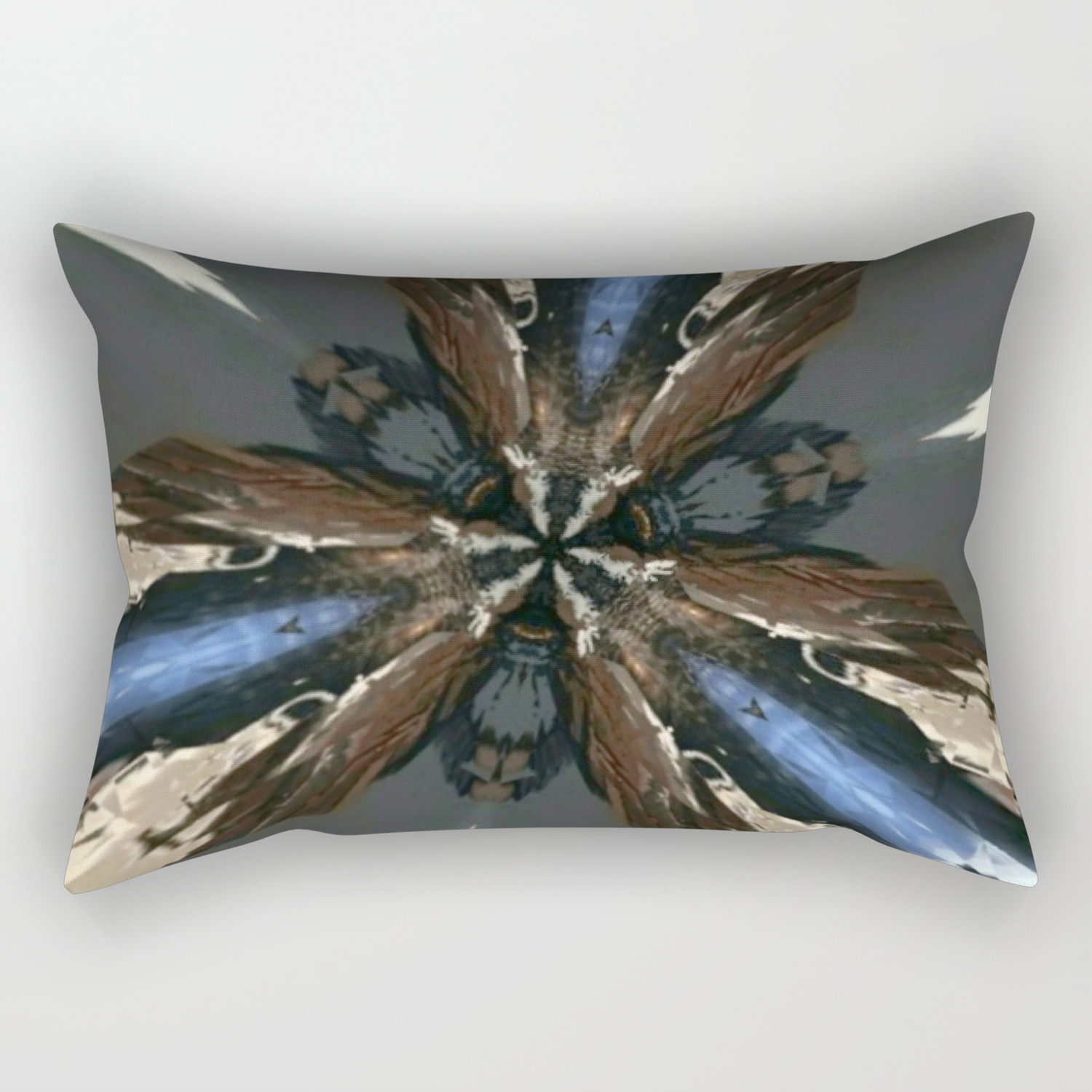 Blue Brown Grey Trigram Rectangular Pillow By Morbusgothorum Society6