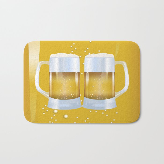 illustration of beer glass, Beer Bath Mat