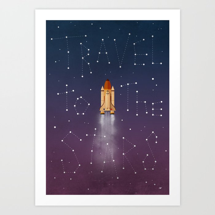 Travel to the Stars Art Print