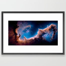Carina Nebula Canvas Art: James Webb Space Telescope, Stellar Space Wall Decor Framed Art Print