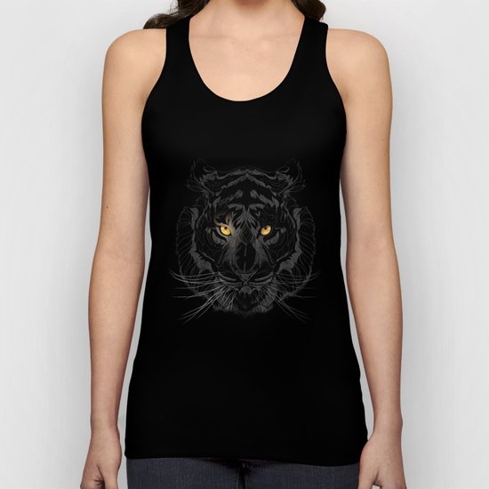 Tiger (black stroke version for t-shirts) Unisex Tank Top