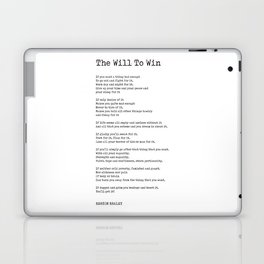 The Will To Win - Berton Braley Poem - Literature - Typewriter Print Laptop Skin