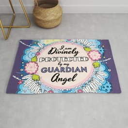 I am Divinely Protected by my Guardian Angel - Affirmation Rug