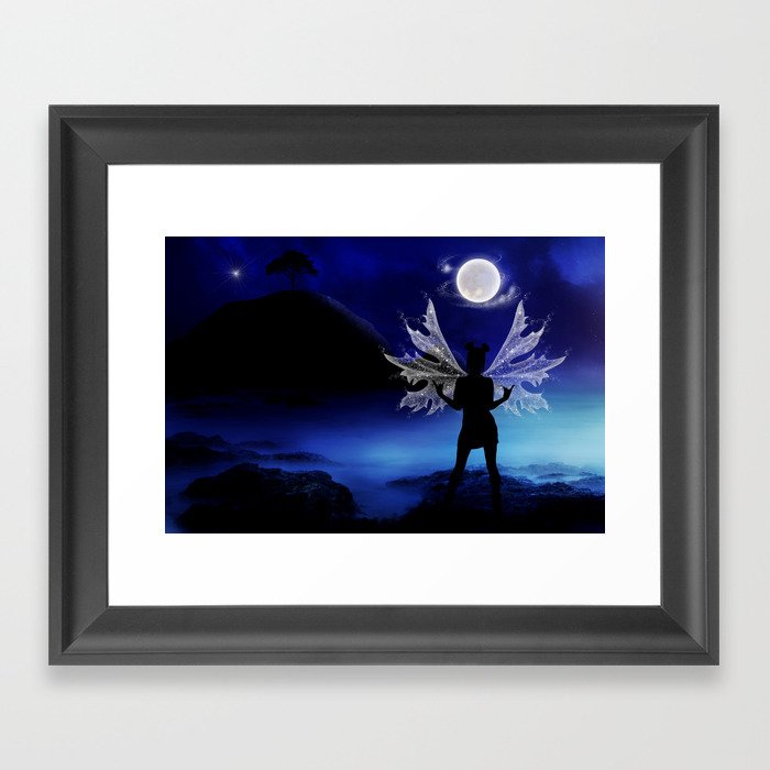 Moon Rocker (Rock n Roll Fairy) Framed Art Print