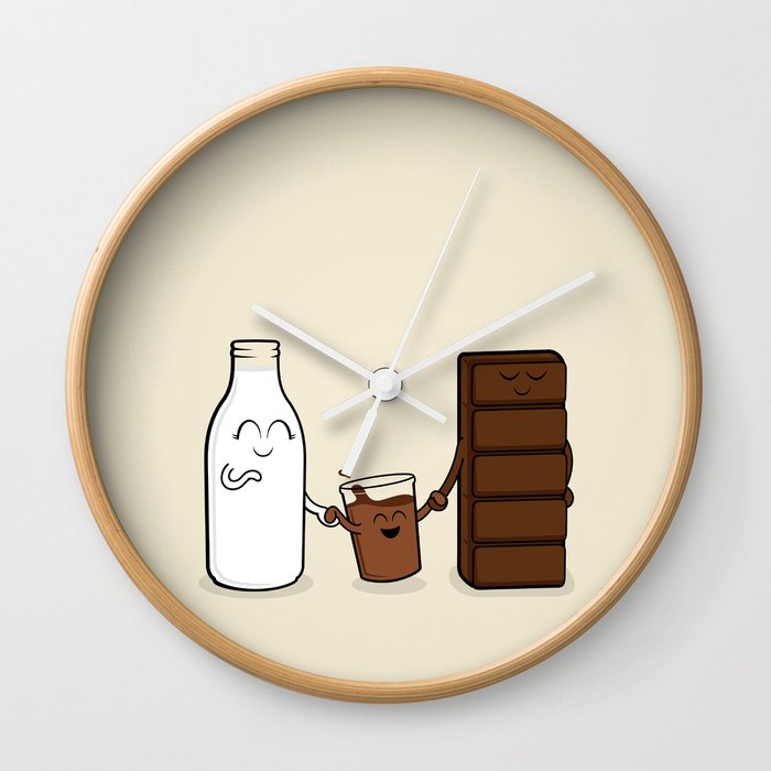 Chocolate + Milk Wall Clock