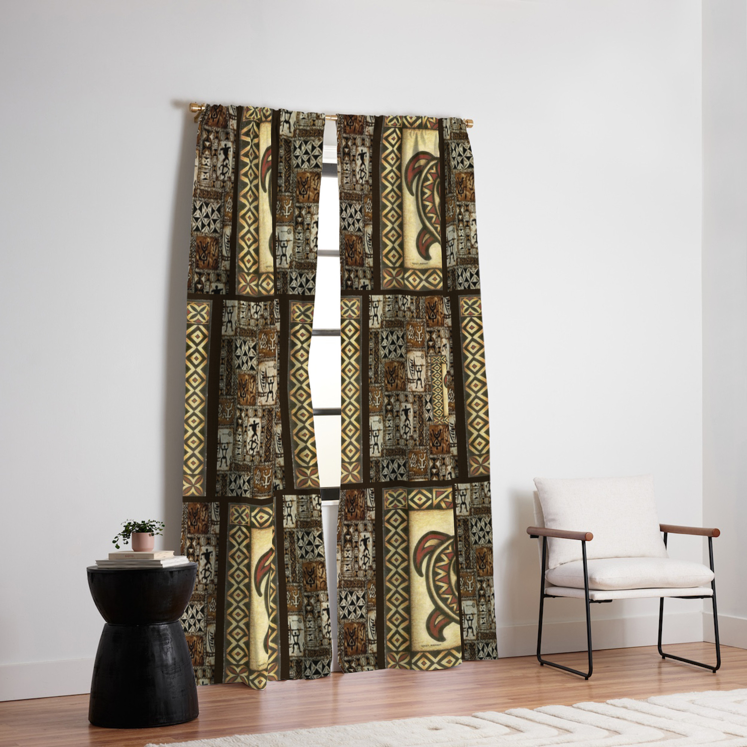 Hawaiian Tapa Cloth Blackout Curtain By Jmariellearts Society6