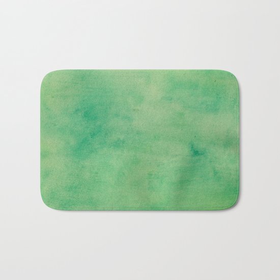 MINT GREEN WATERCOLOR BACKGROUND. Bath Mat