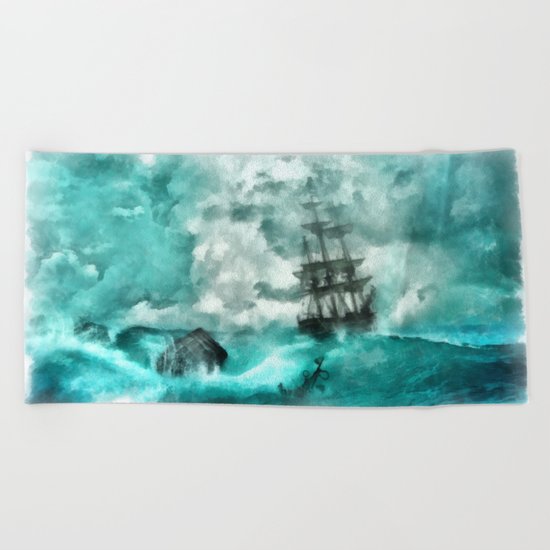 ship Beach Towel