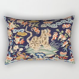 Oriental Tiger vintage embroidery tapestry Rectangular Pillow