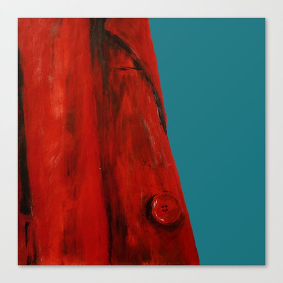 Red Coat Blue Edit Canvas Print