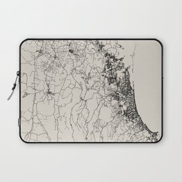 Gold Coast Black & White Map - Australia Gift.  Laptop Sleeve