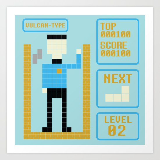 TETRIS: Vulcan Type Art Print
