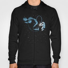 Abyssal fish hunting an astronaut Hoody