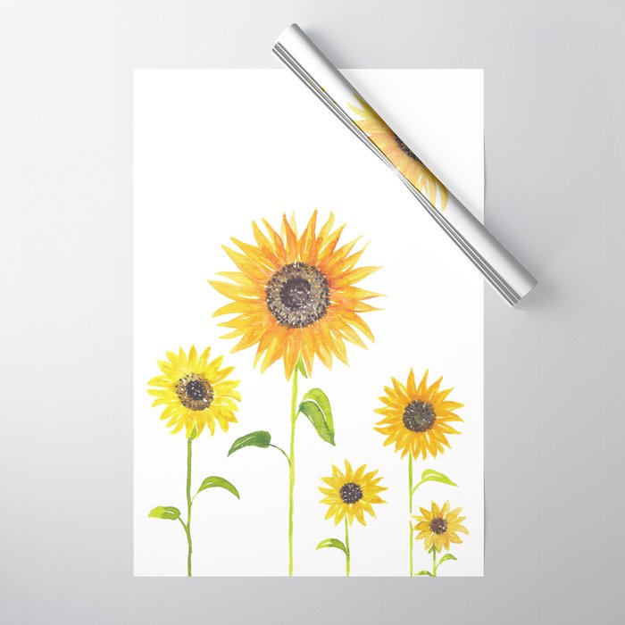 Society6◆トートバッグ◆M - 約40cm x 約40cm◆Yellow sunflowe Sunflowers Watercolor Painting Tote Bag by Kris Kivu | Society6