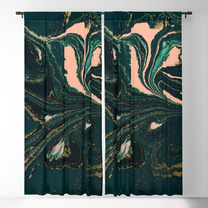 Abstract Pour Painting Liquid Marble Abstract Dark Green Painting