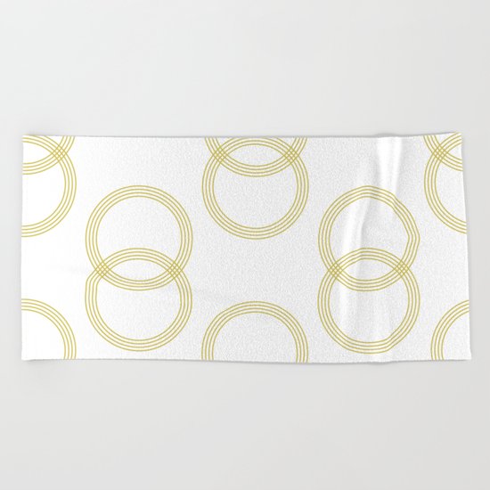 Simply Infinity Link Mod Yellow and White Beach Towel