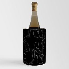 Curvy Body Line in black / Female figure in lines / Explicit Design Wine Chiller
