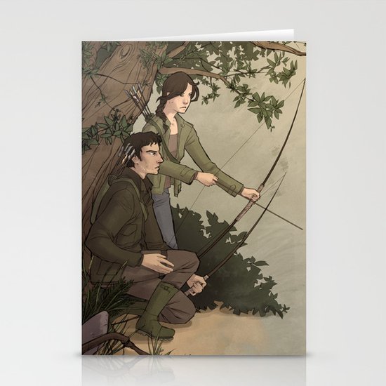 Katniss and Gale Stationery Cards