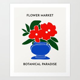 Flower Market Botanical Paradise Art Print