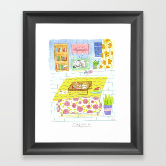 Staying In Framed Art Print