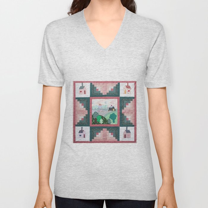 A Country Scene 2 V Neck T Shirt