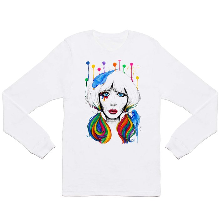 Zooey - Twisted Celebrity Watercolor Long Sleeve T Shirt