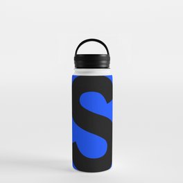 Letter S (Black & Blue) Water Bottle