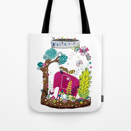 Elephant in a jar Tote Bag