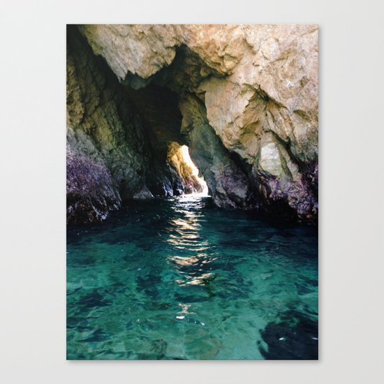 Colorful Ocean Cave Canvas Print