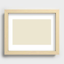 Bone Off White Solid Color Pairs PPG Morocco Sand PPG1096-2 - All One Single Shade Hue Colour Recessed Framed Print