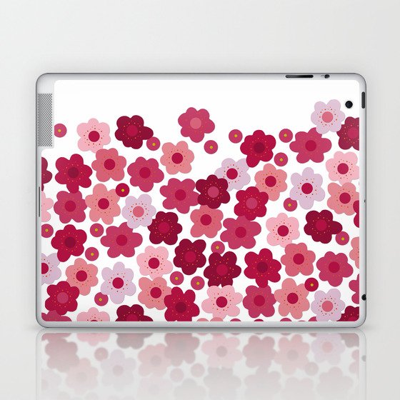 cherry blossom pop white Laptop & iPad Skin
