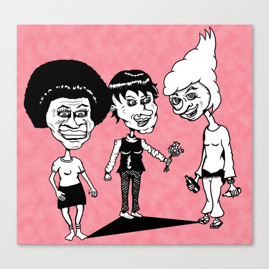 Love triangle Canvas Print