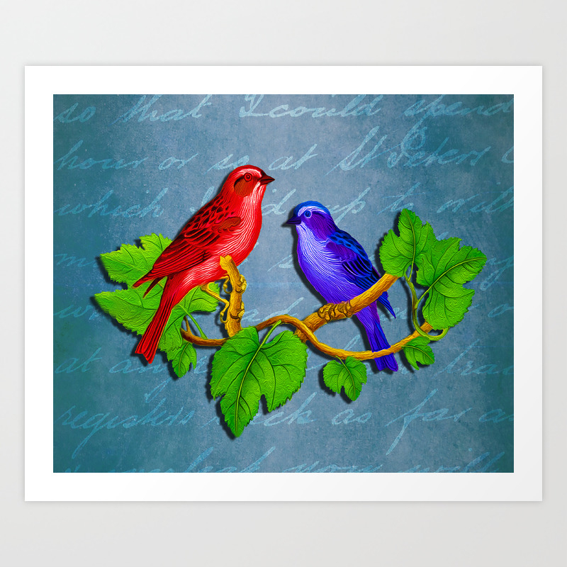 Two Birds Art Print By Talesanura Society6