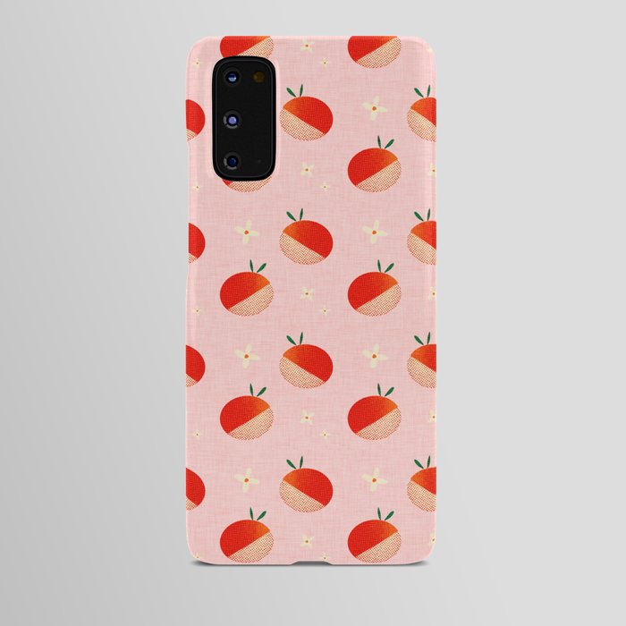Garden Party Oranges Pink Android Case