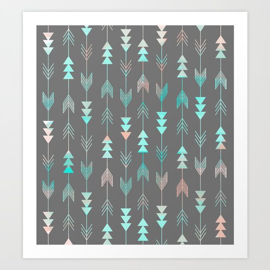 Aztec Arrows Art Print