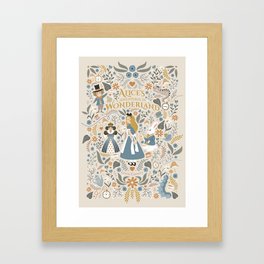 Alice in Wonderland - Beige Framed Art Print