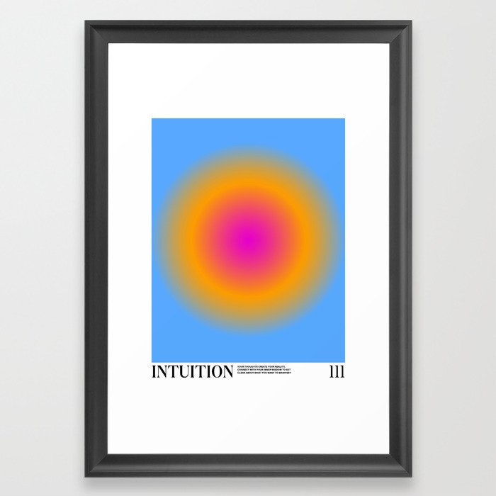 Gradient Angel Numbers: Intuition Framed Art Print