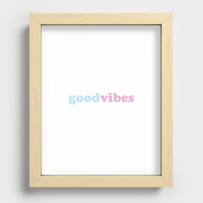 good vibes Recessed Framed Print