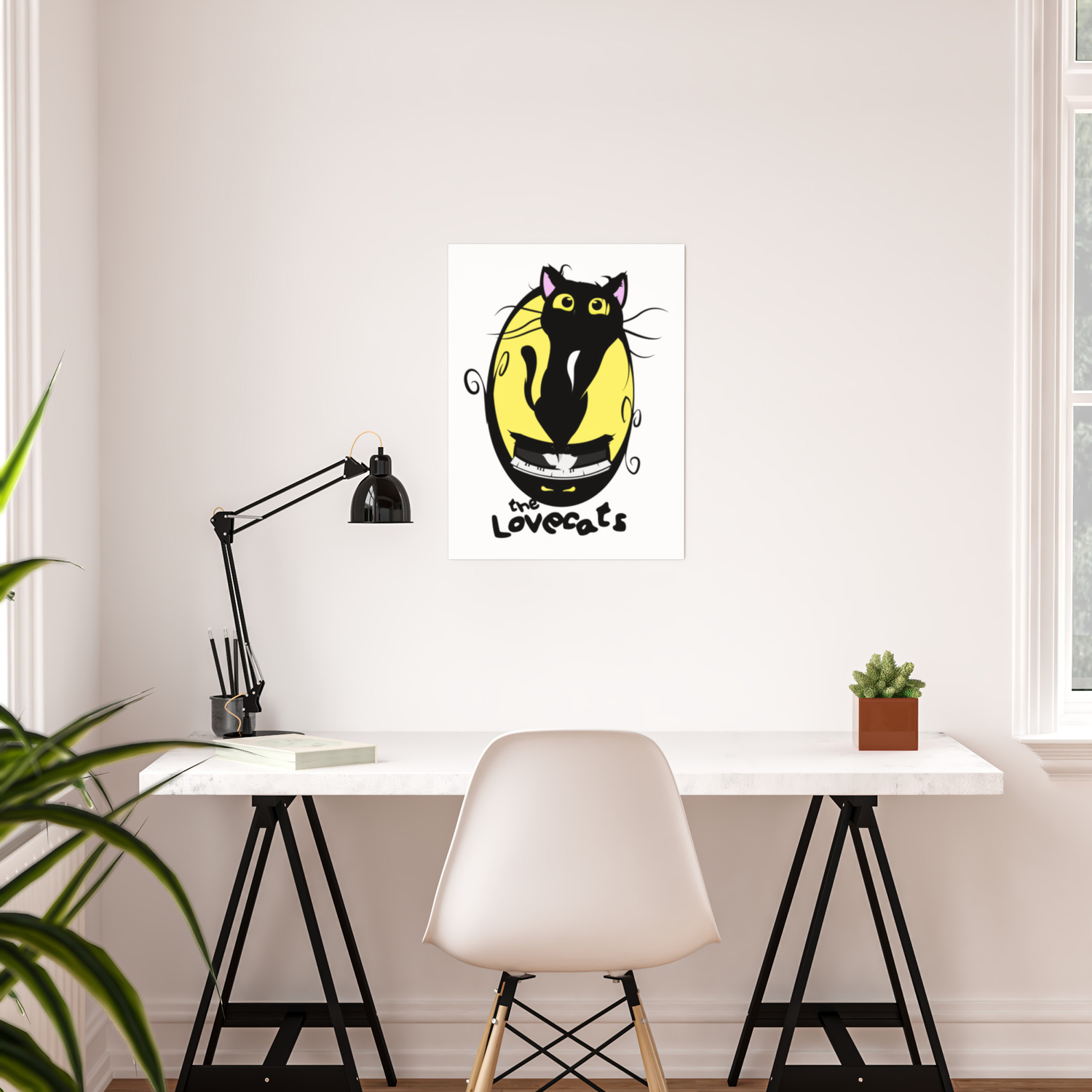 The Lovecats Illustration The Cure Song Poster By