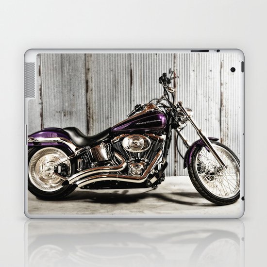 Purple Harley Softail Laptop & iPad Skin