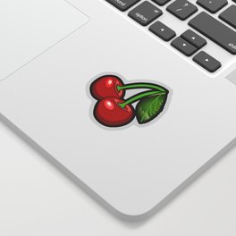 Checkered Cherries Sticker