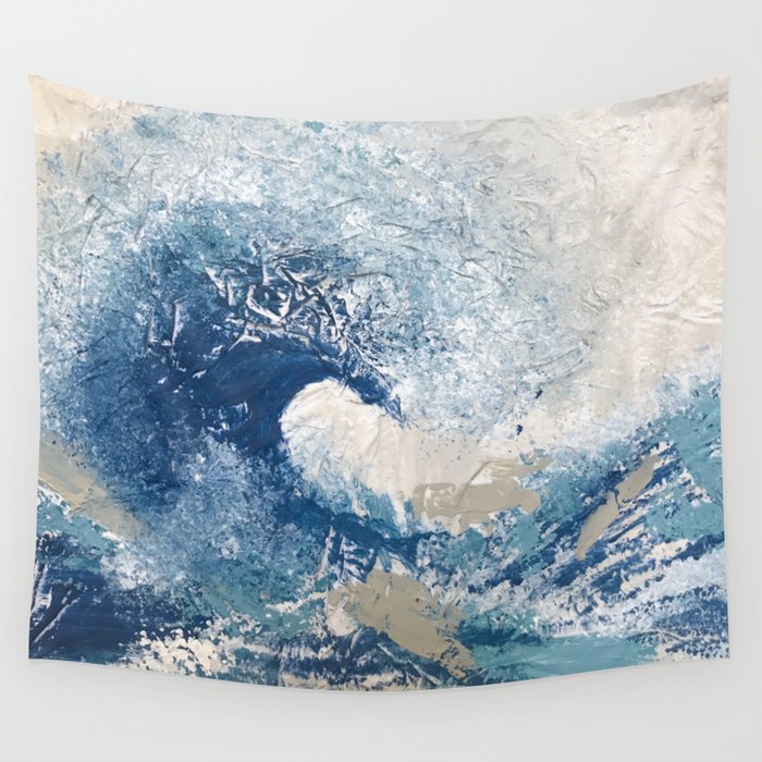 The Great Wave Abstract Ocean Wall Tapestry